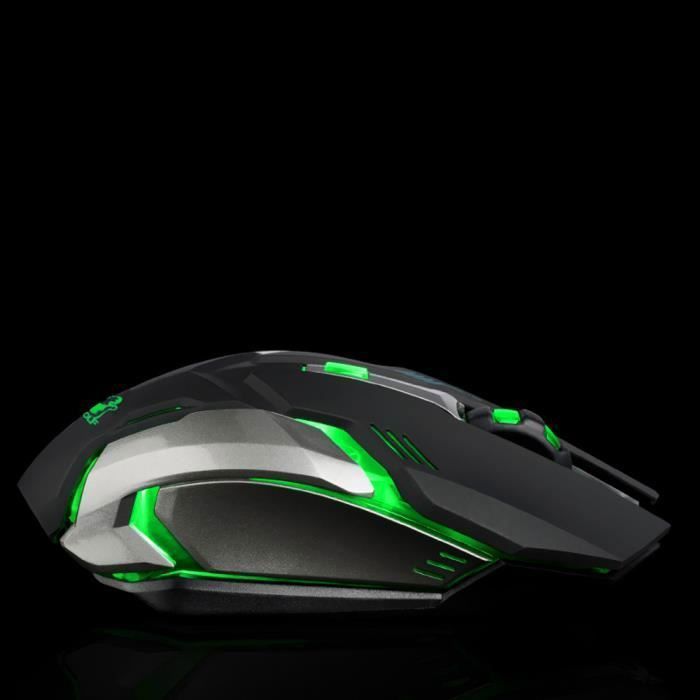Ratón para juegos - Pro Gamer - H17 - 4000 dpi - Con cable - Ergonómico - Retroiluminado