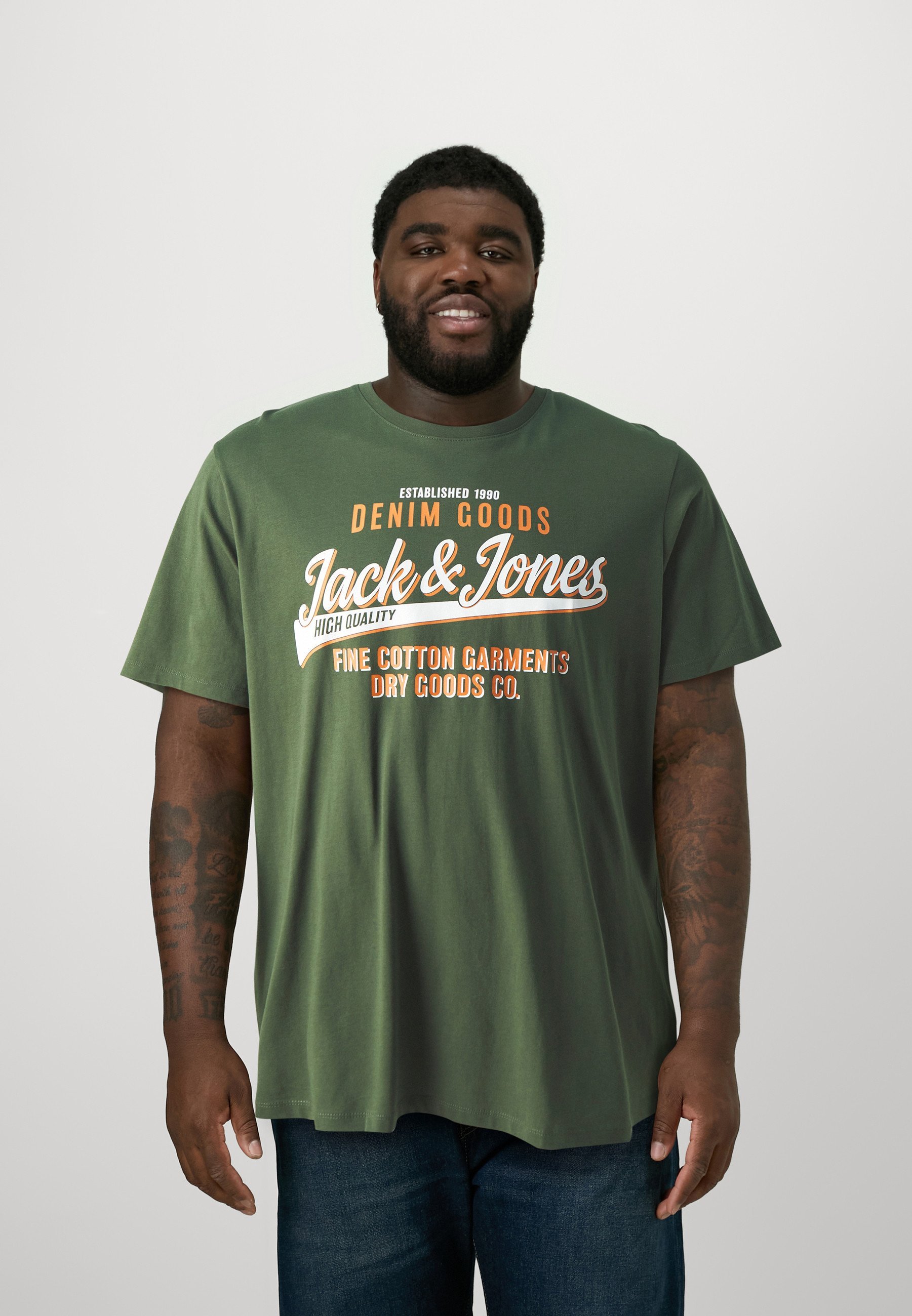 Jack & Jones JJELOGO T-shirt met hals (5 stuks) - T-shirt met print - donkerblauw/wit/kombugroen/zwart/berginspiraal