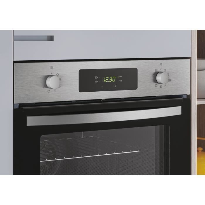 Forno pirolitico da incasso CANDY FICD X676 - Forno ventilato - 65L - Acciaio inox e nero - Classe energetica A