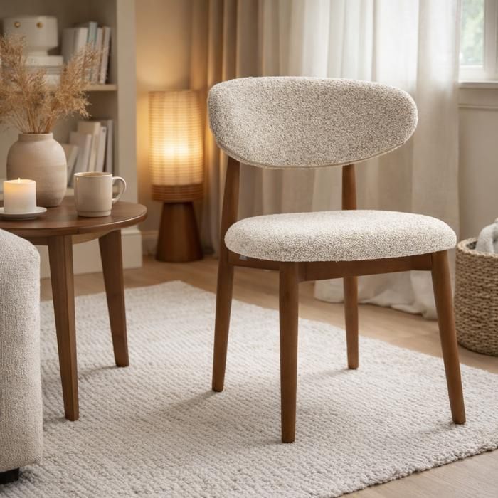 Milton & Oldbrook Chaise de Salle à Manger Alaro Sable - Bois - 2 Pièces