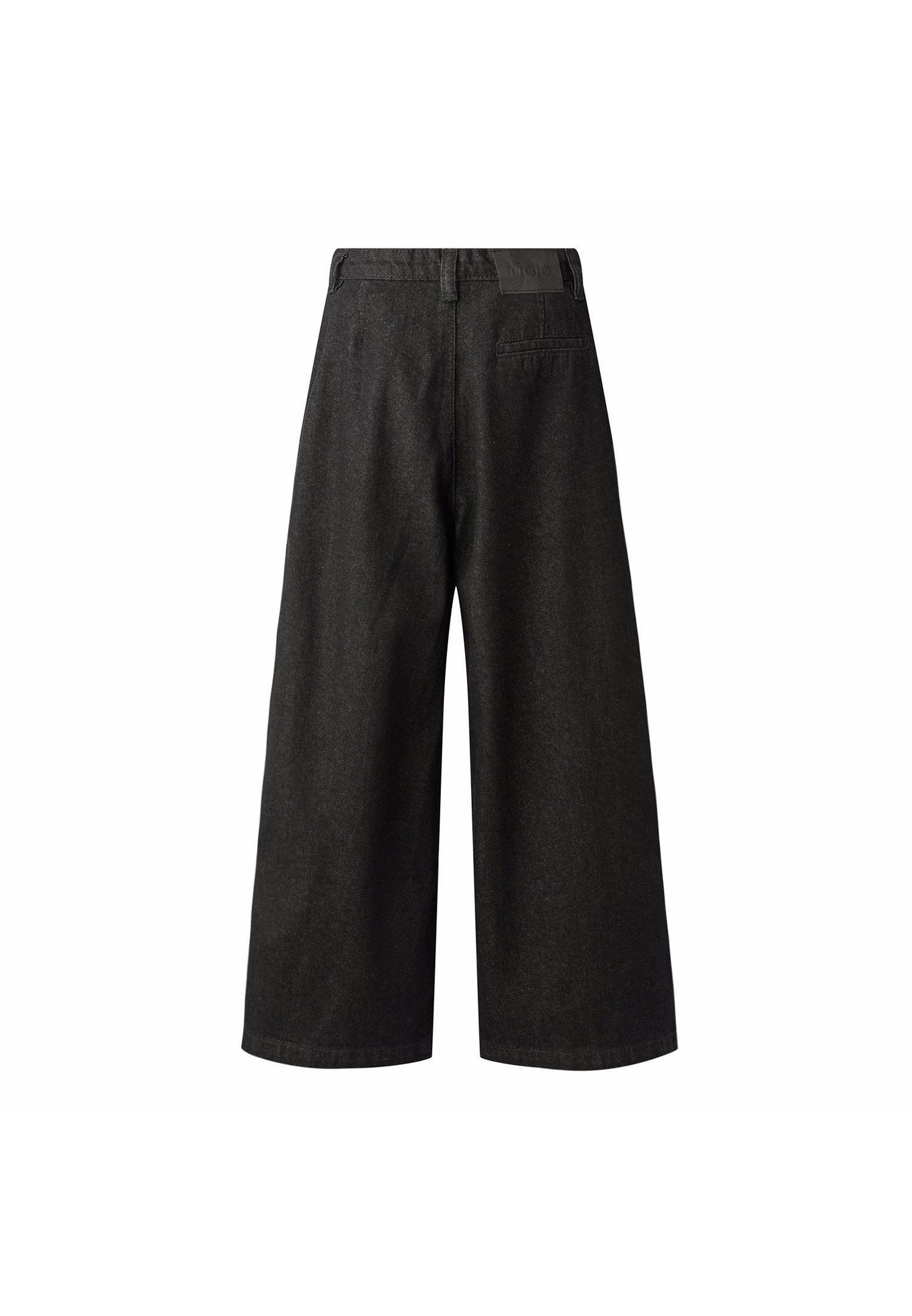 Molo AEISHA PLEATS - Rechte jeans - gewassen zwart