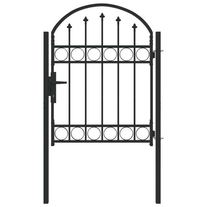 VIDAXL Grey fence gate 125 x 100 cm in powder-coated steel