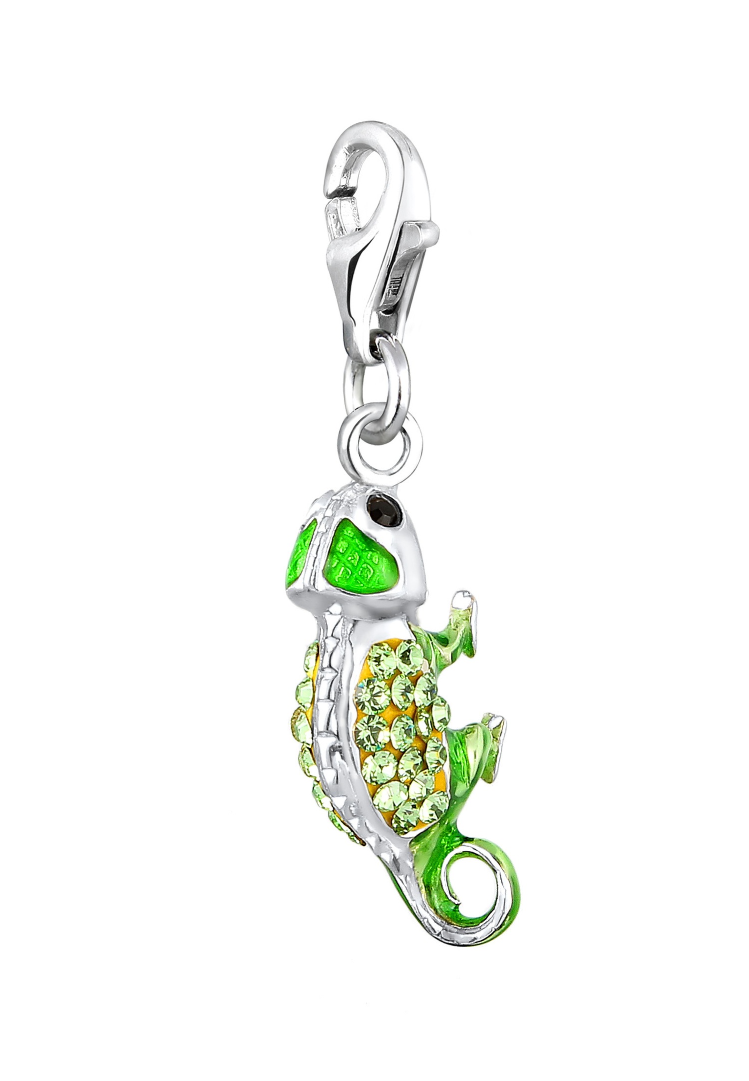 Nenalina Femmes pendentif caméléon avec cristaux en argent sterling 925