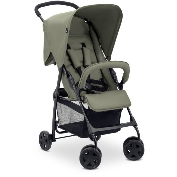 HAUCK - Stroller - SPORT - Foldable & Reclining - Sun Canopy - 4 Wheels - Olive