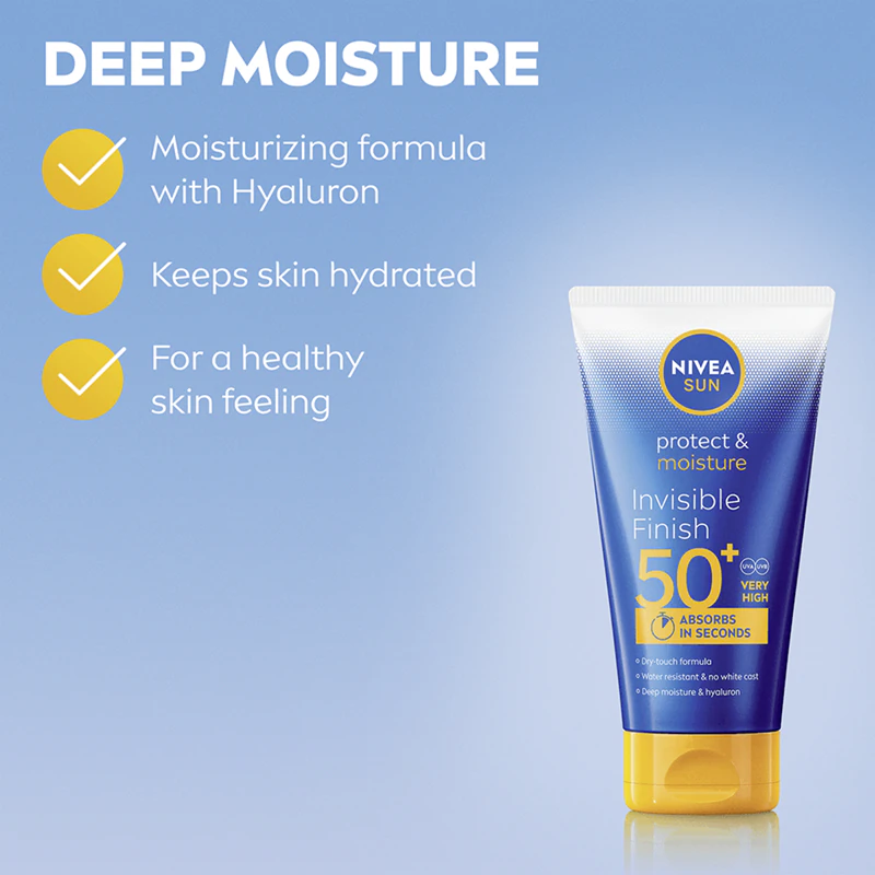 Hydratačný opaľovací krém NIVEA SUN Protect & Moisture s kyselinou hyalurónovou