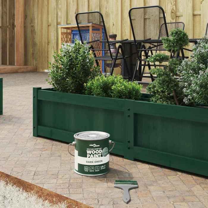 Peinture pour bois d'extérieur - vidaXL - Vert - 16,5 x 16,5 x 15,9 cm - Protection contre les intempéries
