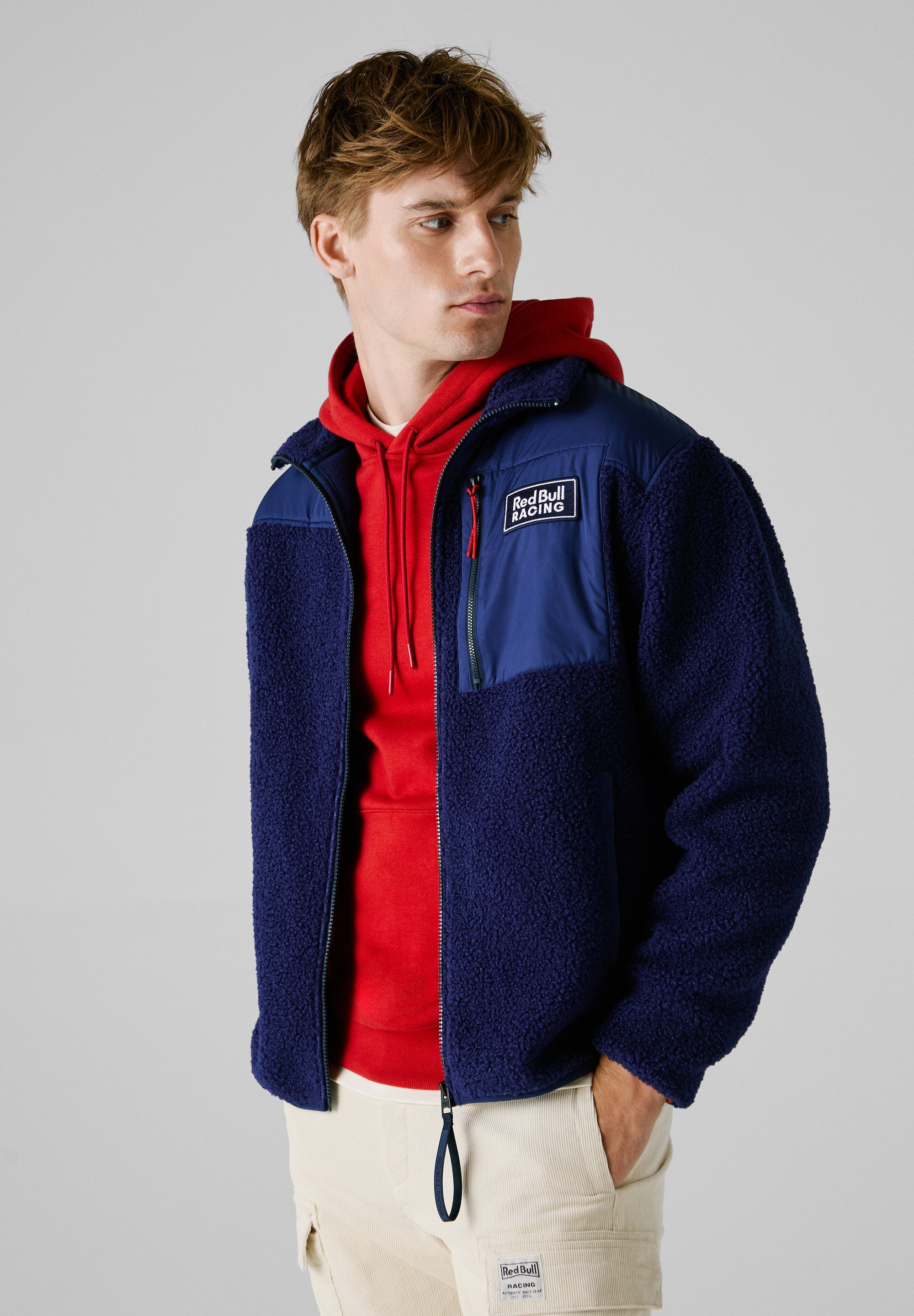 Giacca in pile Red Bull Racing x Pepe Jeans HYBRID - blu eton