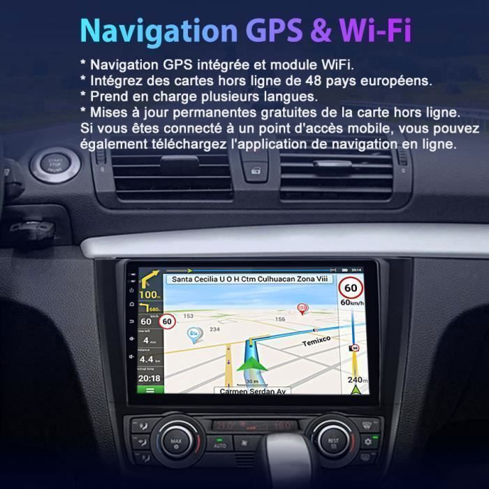 Autorradio AWESAFE Android 13 de 2 GB + 32 GB para BMW Serie 1 E81 E82 E87 E88 (2004-2011) con pantalla táctil de 9