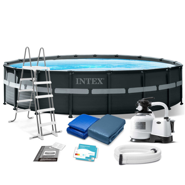 Basen ogrodowy stelażowy Intex 549x132 zestaw 11w1