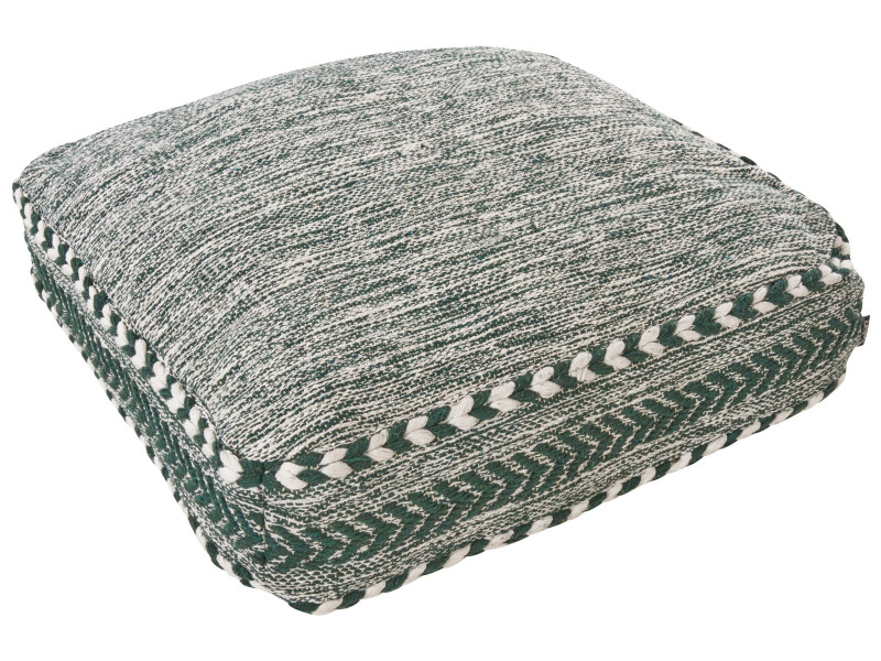 Poduszka podłogowa 60x60x12 cm zielono-biała