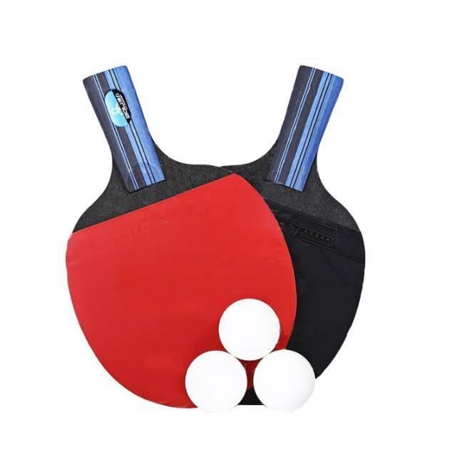 Set professionale di racchette da ping pong, composto da 2 racchette da ping pong, 3 palline da ping pong e una custodia.