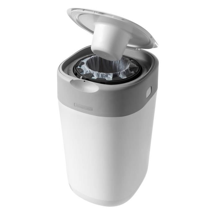 Tommee Tippee Twist & Click Sangenic TEC Nappy Bin, Holds Up to 30 Nappies, Odour and Germ Protection