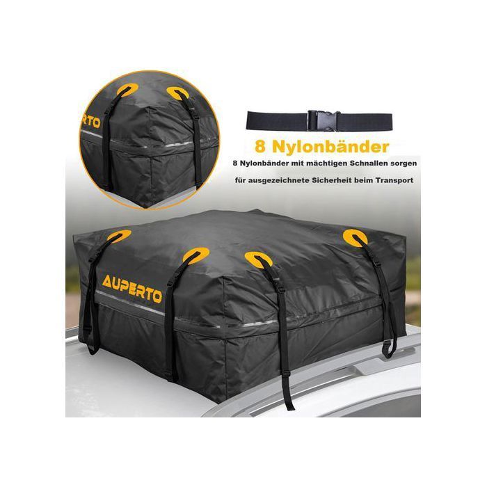 DEVENIRRICHE Box da tetto pieghevole impermeabile da 425 litri - 95x95x46 cm Borsa da tetto per auto e SUV