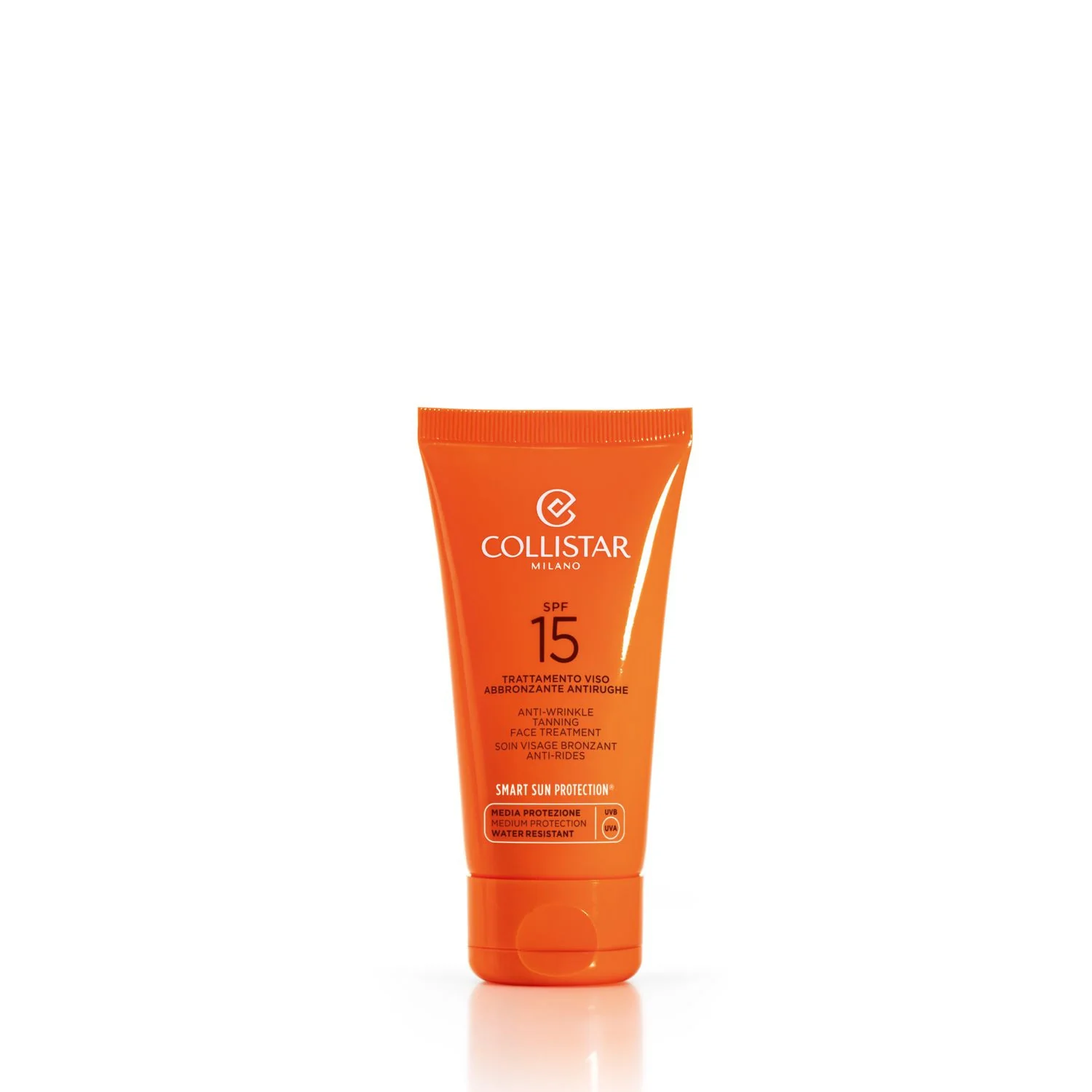 Abbronzatura Trattamento Abbronzante Antirughe SPF15 - Solare viso media prot.