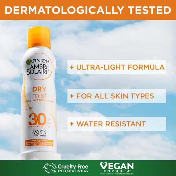 Opalovací krém Ambre Solaire Dry Mist SPF30 200ml
