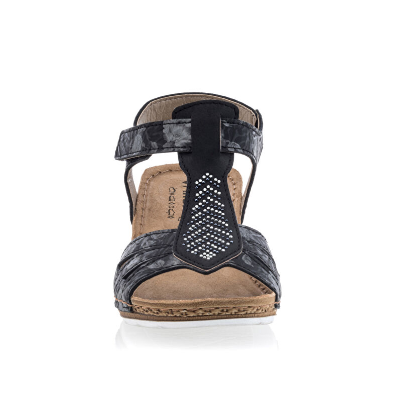 Sandalias negras para mujer / Zapatos de punta abierta