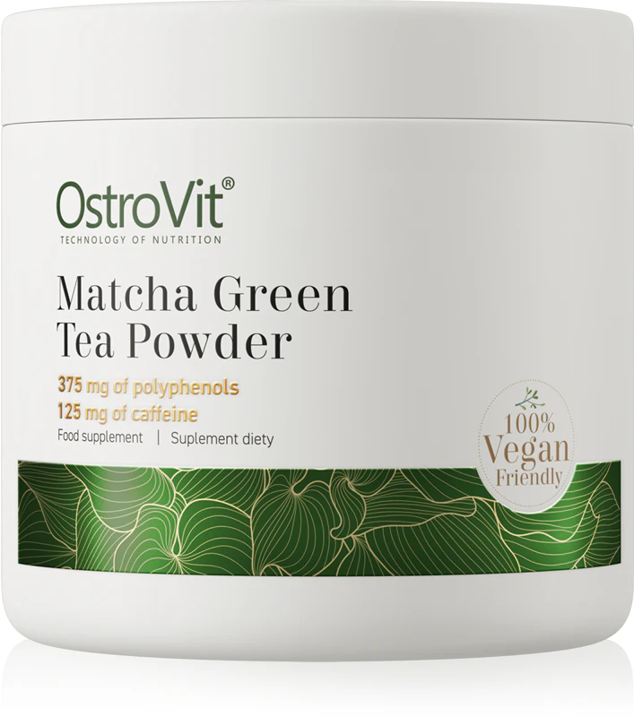 Suplemento alimentar em pó de chá verde matcha OstroVit.