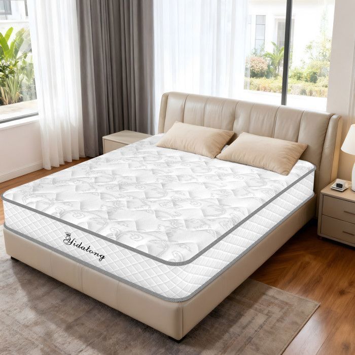 Colchón de 140x190 cm, 30 cm de grosor, colchón híbrido, espuma viscoelástica y muelles ensacados, certificado Oeko-Tex, 7 zonas, duradero.