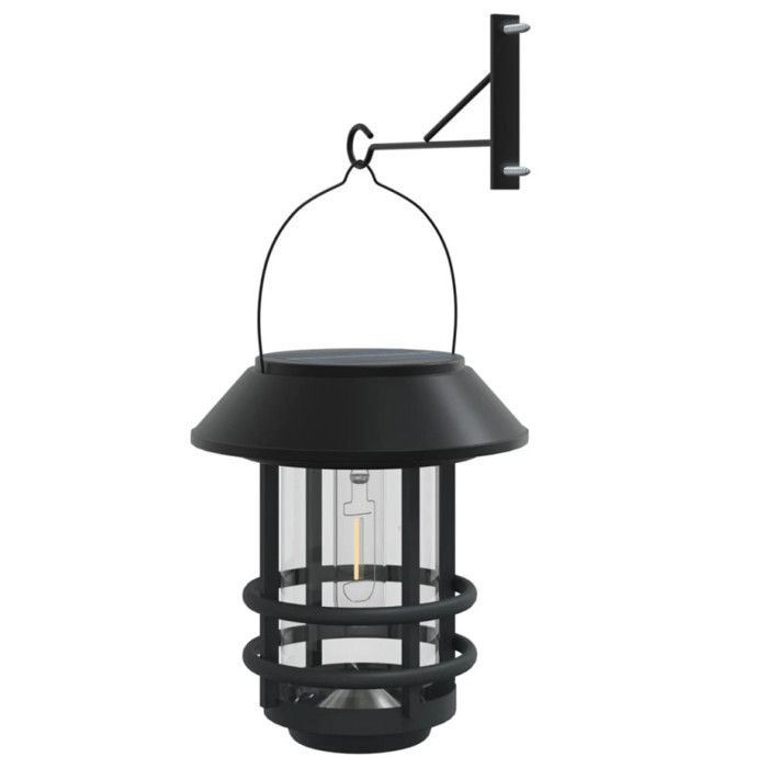 vidaXL Lanternes murales solaires d'extérieur 4 pcs blanc, lanterne solaire murale de jardin, lampe solaire murale 4008188