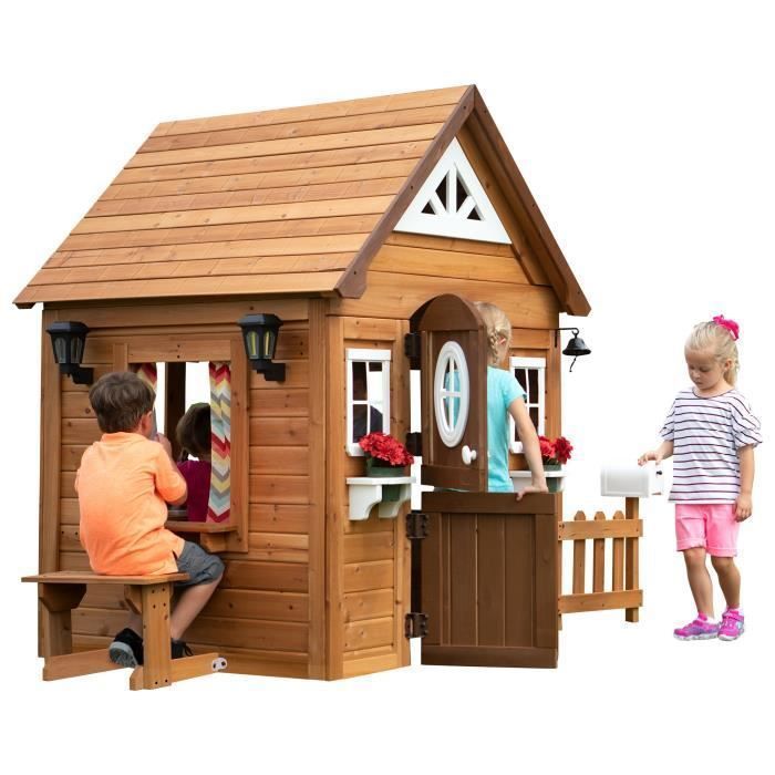 Backyard Discovery Aspen Wooden Playhouse | Outdoor Playhouse / Garden | Playhouse / Play Tent with Kitchen