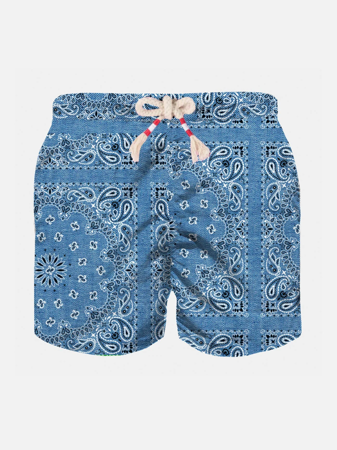 Zwempak van denim met bandana-print voor jongens