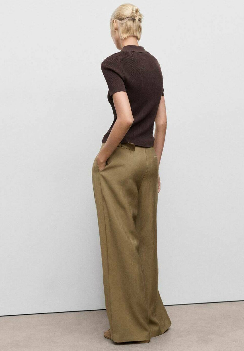 Mango Broek - olijfgroen