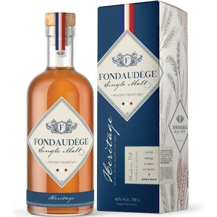 Fondaudège - Héritage - Single Malt - Whisky français - 40.0% Vol. - 70 cl sous étui
