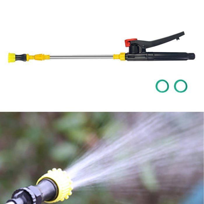 Lanza y boquilla telescópica - AIMOONSA - 45-80 cm - Acero inoxidable - Ajustable - Mango ergonómico