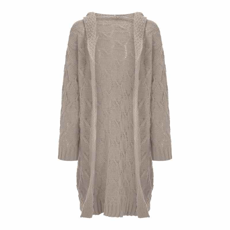 Fashion Women Sweaters Classic Oversized Long Hooded Cardigans Long Sleeve Open Front Knitted Sweater Autumn Winter Coats