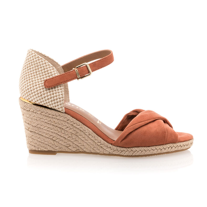 Oransje espadriller med tausåler til dame