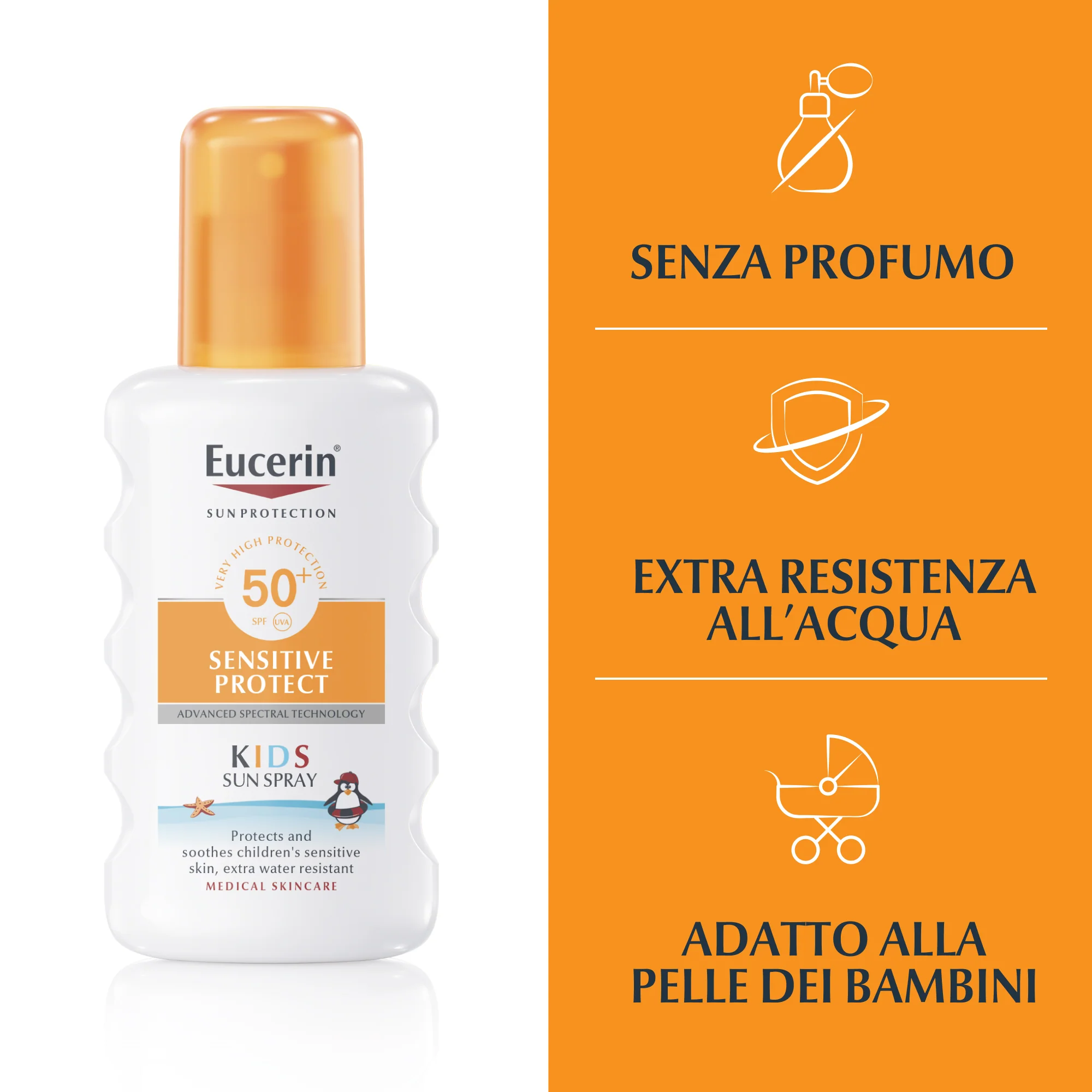 Sun Protection Sensitive Protect Kids Sun Spray SPF50+ - Crema Solare Bambini, Spray solare corpo alta prot., Prodotti per Bambini