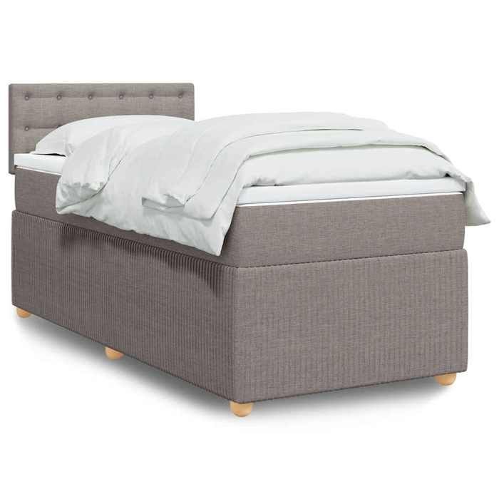 Struttura letto con materasso - Maison Exclusive - Tortora - 80x200 cm - Massimo relax