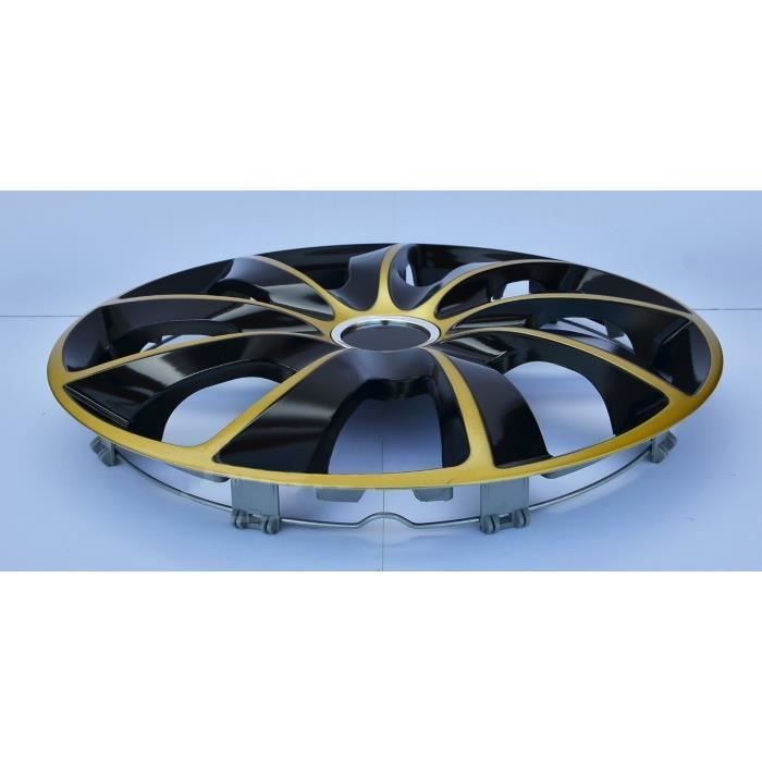 PAQUETE DE 4 TAPACUBOS STIG EXTRA DE 14 PULGADAS, DISEÑO DORADO