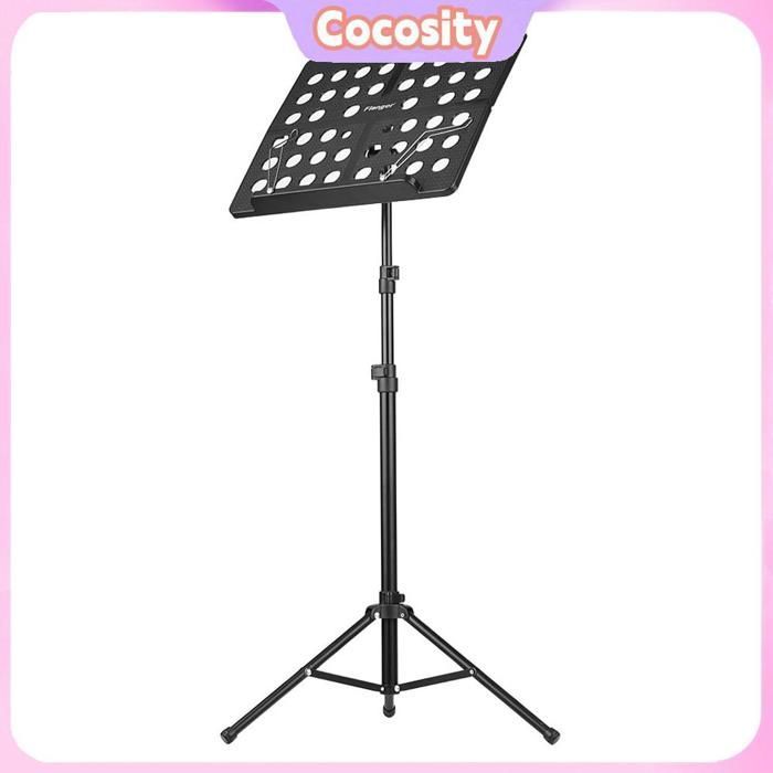 Treppiede per spartiti musicali Cocosity, per musicisti e strumenti a tastiera, colore nero.