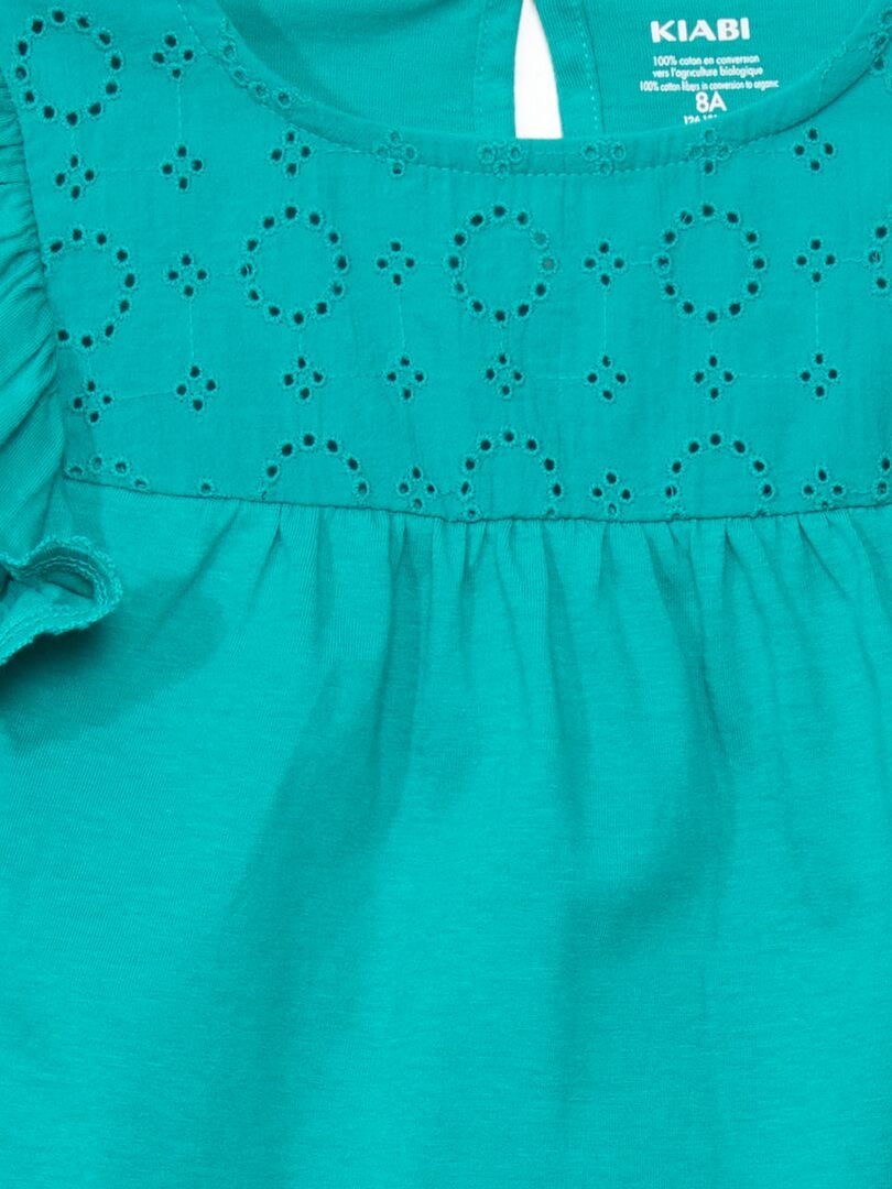 Camiseta con bordado - VERDE