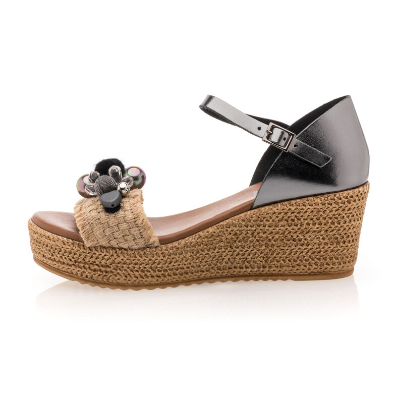 Grijze damessandalen / open teenschoenen