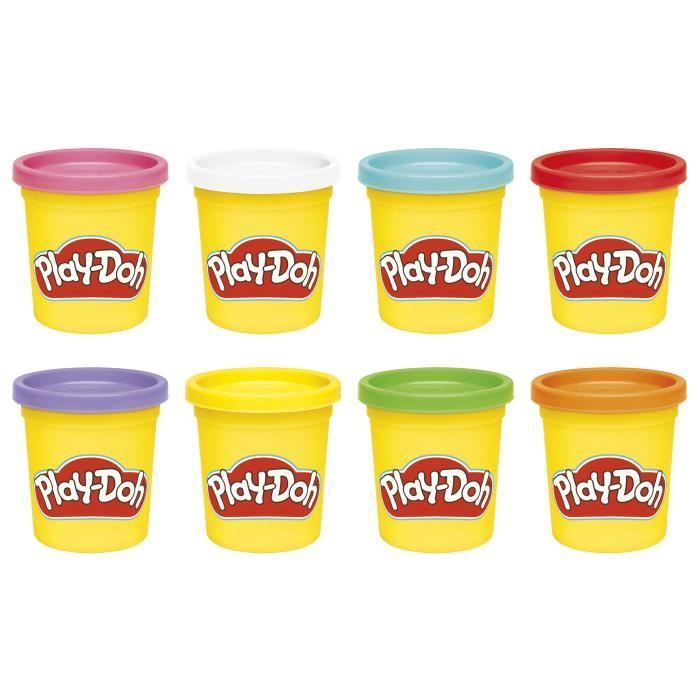 Play-Doh 8 couleurs arc-en-ciel, pots de pâte à modeler de 85 g