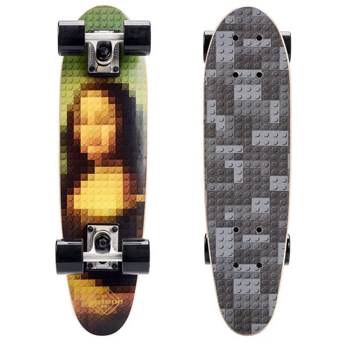METEOR Kids Skateboard - Retro Deck - Non-slip - Mona Lisa