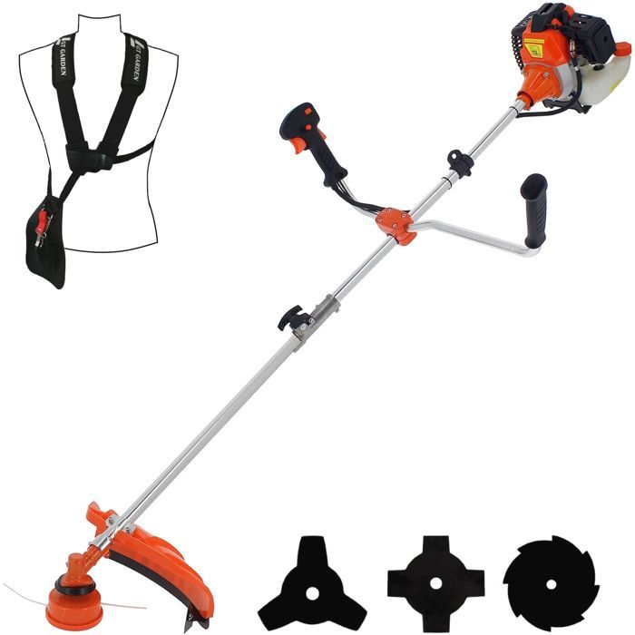 GT GARDEN - Petrol Brushcutter, 52cc, 3 HP