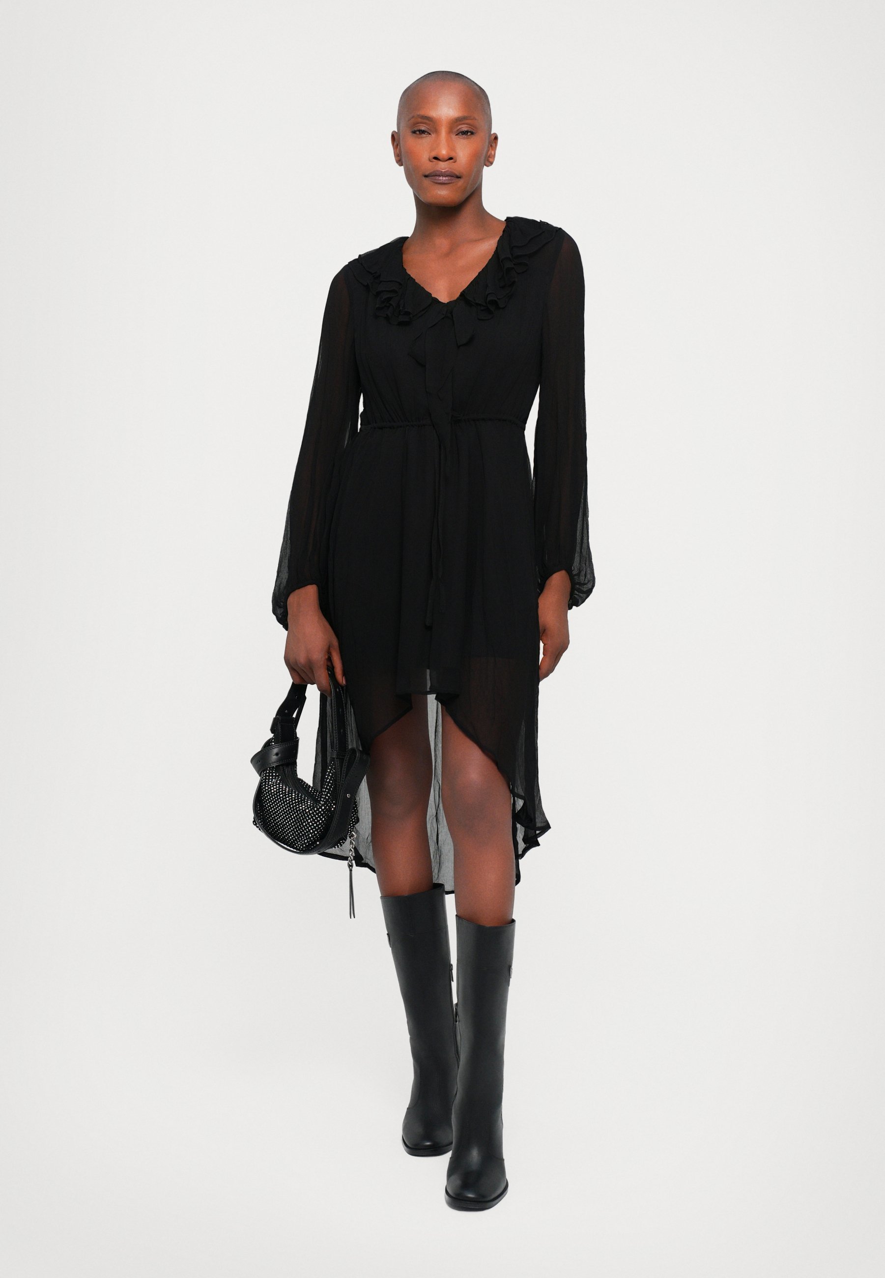 DESIGNERS REMIX IOLA RUFFELJURK - Dagjurk - zwart
