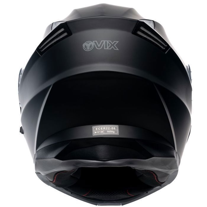 Casco da moto MOTOBLOUZ SOYA EVO con visiera parasole | Omologato ECE 22.06 | Nero opaco | Casco per scooter MOTOBLOUZ