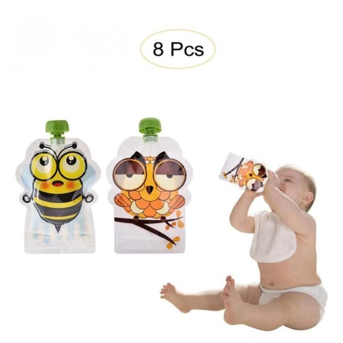 Reusable Children's Applesauce Pouch - 8 pcs - Homemade Puree - 150ml Capacity