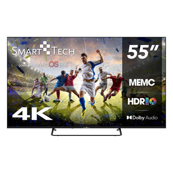 Smart Tech-TV LED 4K UHD 55' (139 cm) Smart TV Web OS-55UW02K3 - Netflix, Prime Video, YouTube 3xHDMI-2xUSB-MEMC-Dolby Audio