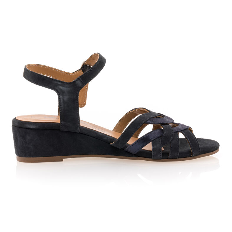 Blaue Damensandalen / Zehenfreie Schuhe