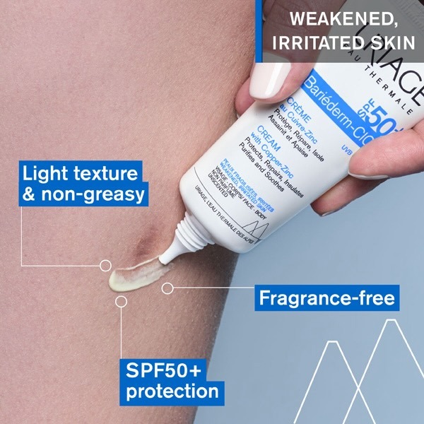 Uriage Bariéderm-CICA Creme mit Kupfer-Zink LSF 50+ 40 ml