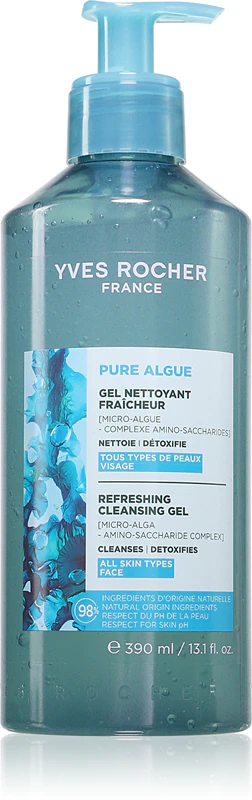 Gel de limpeza refrescante Yves Rocher Pure Algue