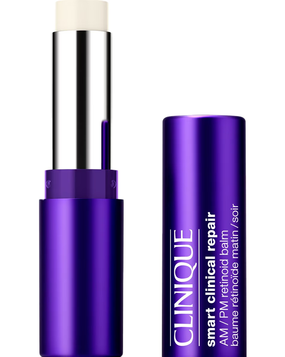 Balsam retinoid CLINIQUE Smart Clinical Repair AM/PM Un tratament retinoid sub formă de stick care umple instantaneu liniile fine.