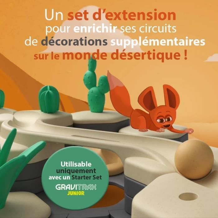 Gravitrax Junior - My Desert 33-Piece Expansion Set - Marble Run - Creative Construction Game - Ravensburger - Ages 3+