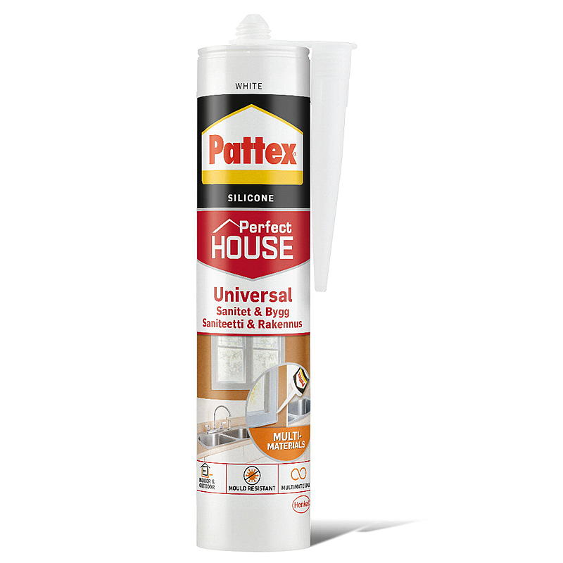Pattex konstruksjonssilikon 280 ml, hvit, Pattex