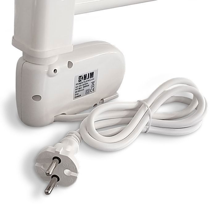 HJM Elektrischer Handtuchwärmer mit Trockenträgheitsfunktion, 750 W, quadratisch, weiß